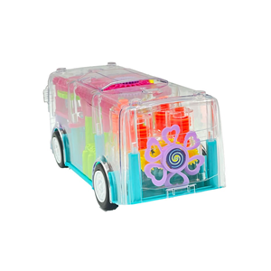 ماشین اسباب بازی اتوبوس چرخ دنده ای موزیکال و چراغ دار Gear Light Bus Toy_اسباب بازی